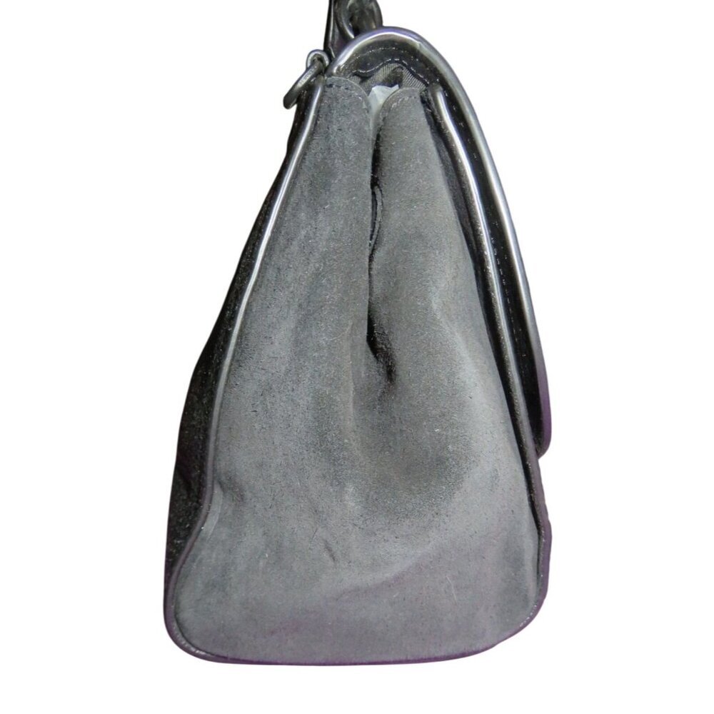 COACH Faye Black Refined Calf leather buffalo embossed leather & suede satchel - Picture 4 of 14